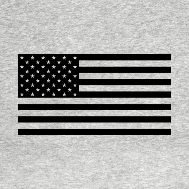 US Flag Black only (Transparent Background) by MacGordonsEmporium